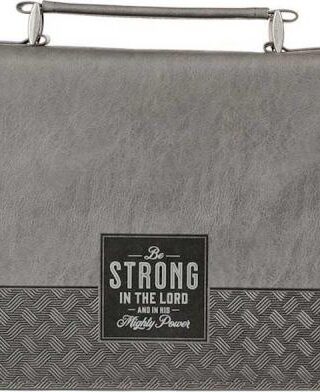 1220000324695 Classic Vegan Leather Bible Cover for Men: Be Strong & Courageous - Inspirationa