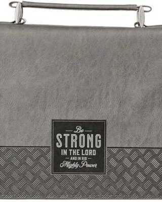1220000324749 Classic Vegan Leather Bible Cover for Men: Be Strong & Courageous - Inspirationa