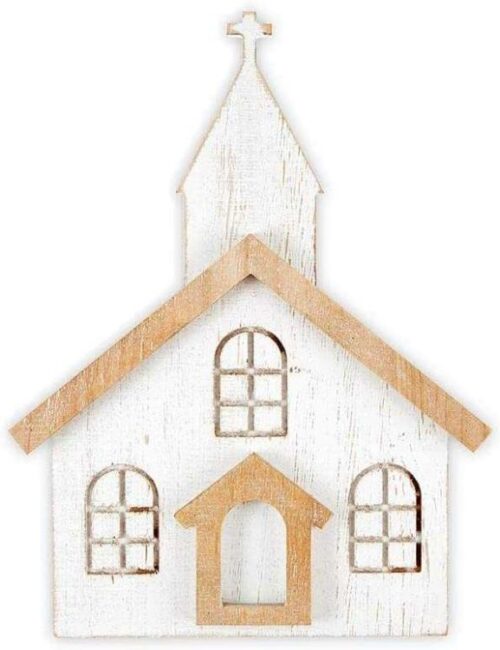 195002209985 Wooden Country Church (Plaque)
