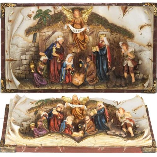 603799332217 Nativity On Book (Figurine)