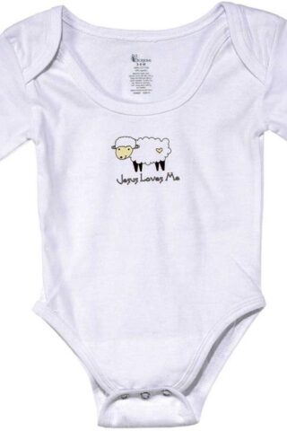 603799526586 Jesus Loves Me Lamb Onesie