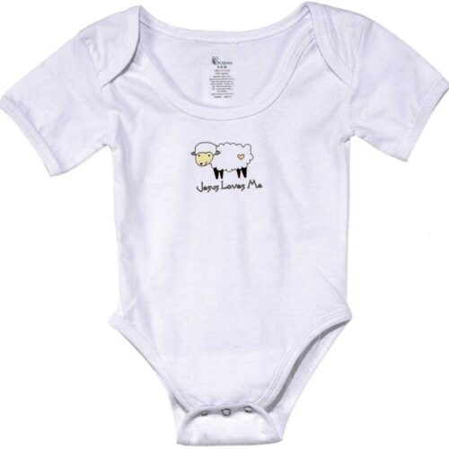 603799526586 Jesus Loves Me Lamb Onesie