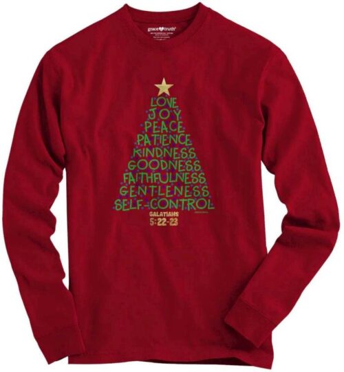 612978597217 Grace And Truth Christmas Tree Fruit Long Sleeve (2XL T-Shirt)