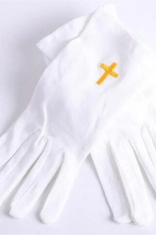 788200504565 Worship Gloves With Gold Cross