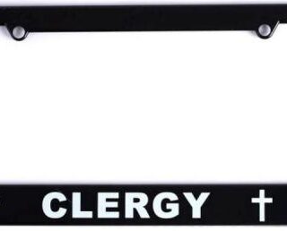 788200516483 Clergy With Crosses Auto Tag Frame