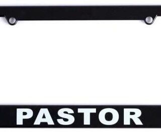 788200875801 Pastor Auto Tag Frame