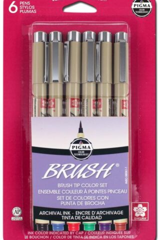 053482380610 PIGMA Micron Brush Bible Pen 6 Piece Set