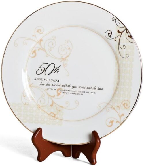089945408898 50th Anniversary Plate With Stand