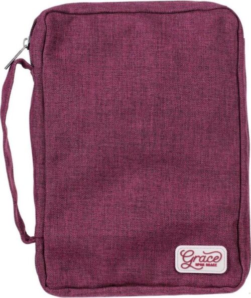 1220000320581 Value Poly-canvas Bible Cover Case for Women: Grace Upon Grace - John 1:16 Inspi