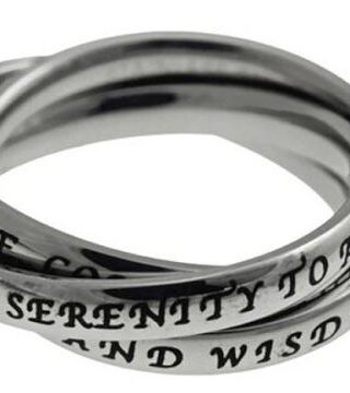 920100230483 Triple Band Serenity Prayer (Size 8 Ring)