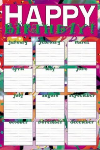 9780805479492 Happy Birthday Chart