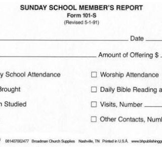 9780805480313 Sunday School Members Report