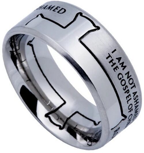 424411625131 Iron Cross Not Ashamed (Size 13 Ring)