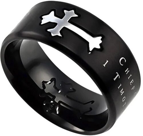 568422251146 Neo Cross Scripture Band Freedom (Size 14 Ring)
