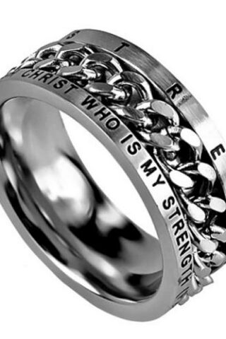 109114413116 Chain His Strength (Size 11 Ring)