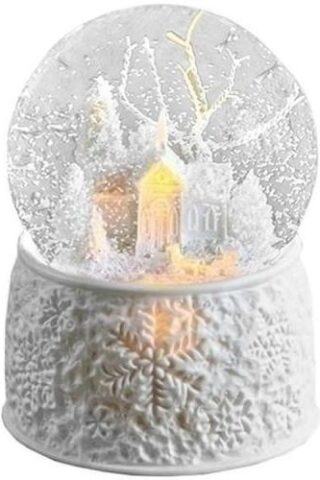 089945554427 LED Church With Sleigh Dome