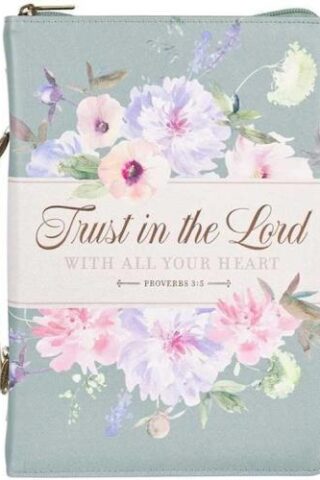 1220000325135 Fashion Vegan Leather Bible Cover for Women: Trust in the Lord Inspirational Scr