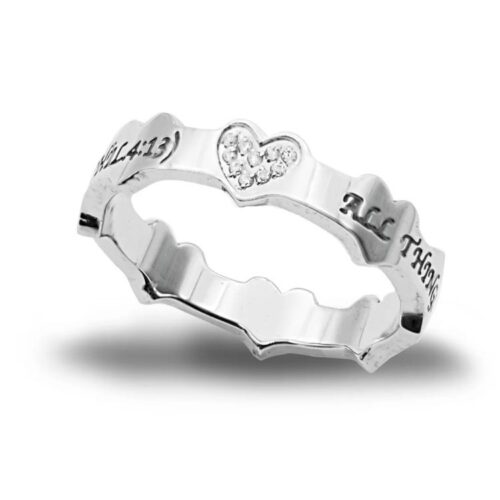 315140024138 Triple Heart Christ My Strength (Size 6 Ring)