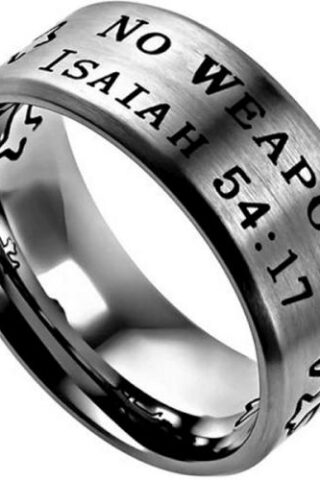 568422541797 Neo Cross Scripture Band No Weapon (Size 9 Ring)