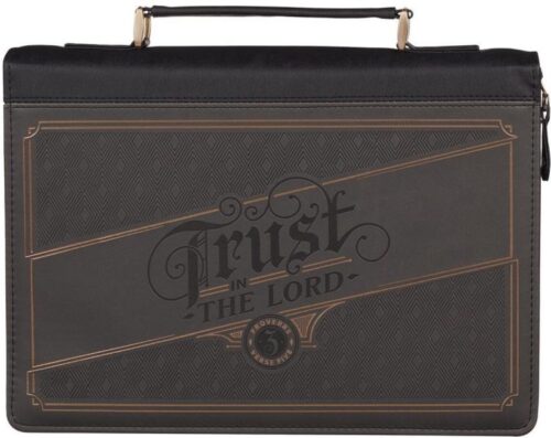 1220000326293 Classic Premium Vegan Leather Inspirational Bible Cover for Men & Women: Trust i