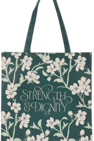 1220000327238 Reusable Inspirational Shopping Tote Bag for Women: Strength & Dignity Encouragi