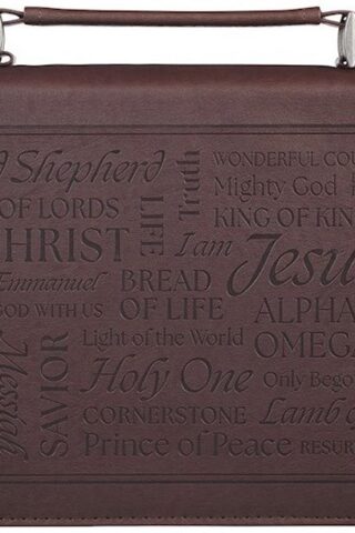 1220000327276 Classic Premium Vegan Leather Inspirational Bible Cover for Men & Women: Names o