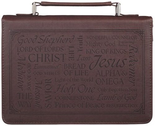 1220000327276 Classic Premium Vegan Leather Inspirational Bible Cover for Men & Women: Names o