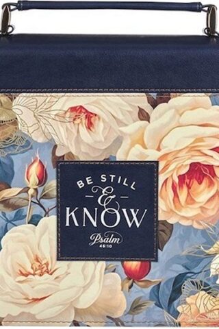 1220000327368 Fashion Premium Vegan Leather Inspirational Bible Cover for Women: Be Still & Kn