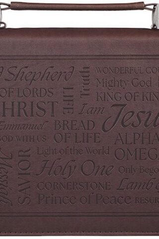 1220000327832 Classic Premium Vegan Leather Inspirational Bible Cover for Men & Women: Names o