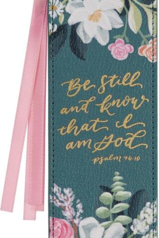 1220000328099 Premium Vegan Leather Inspirational Scripture Bookmark for Women: Be Still & Kno