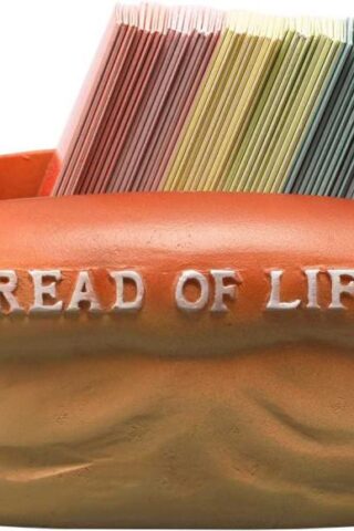 6006937045569 Bread of Life Scripture Cards in Double-Sided Polystone Holder - John 6:35 Inspi
