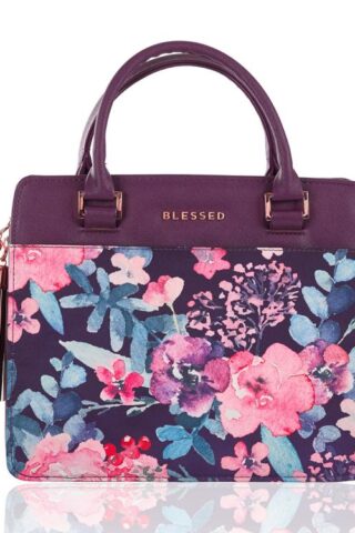 6006937142749 Blessed Purse Style Bible Cover for Women Black Faux Leather