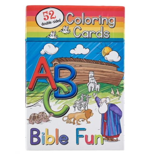 6006937143494 52 Coloring Cards for Kids: ABC Bible Fun - double-sided
