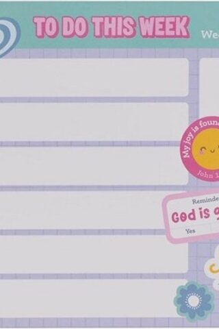 6006937170452 Shine For Jesus Matthew 5:16 Undated Planner Pad For Girls