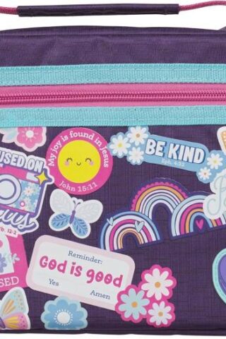 6006937170667 Sturdy Polyester Fashion Bible Cover for Girls: I Am Strong Inspirational Script