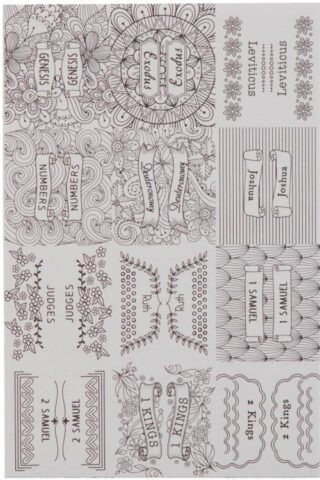 1220000323582 Coloring Bible Indexing Tabs for Women & Girls: Cute Self Adhesive Pre-cut Matte