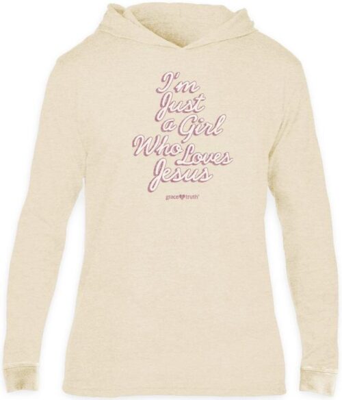 612978657027 Grace And Truth Just A Girl Hooded (Large T-Shirt)