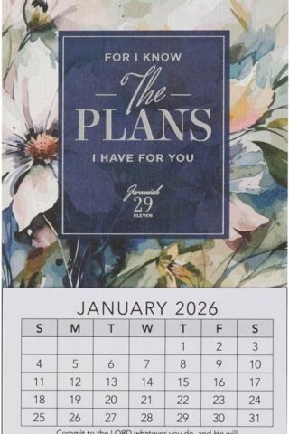 9781639528004 2026 I Know the Plans Mini Magnetic Calendar -  Jeremiah 29:11