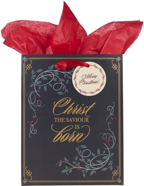 6006937154032 Christmas Holiday Portrait Style Gift Bag & Tissue Paper Set w/Tag: Christ the S