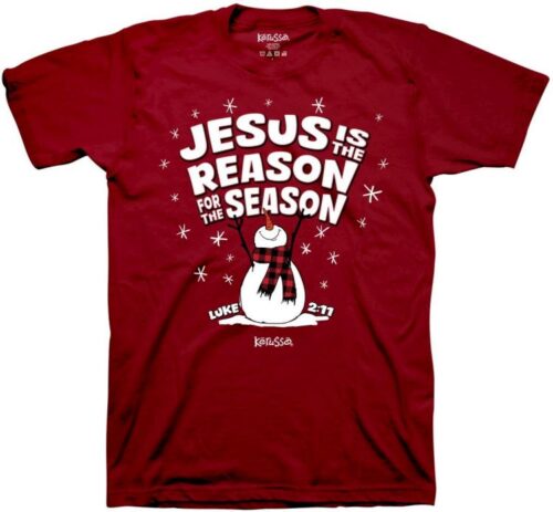 612978655894 Kerusso Jesus Is The Reason Snowman (Small T-Shirt)