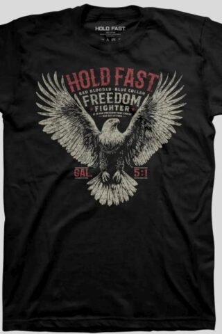 612978657393 Hold Fast Freedom Fighter Eagle (2XL T-Shirt)