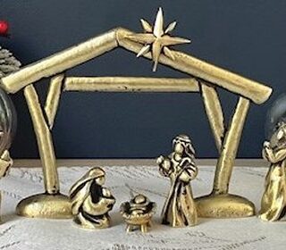 785525320474 Nativity Set Mini 11 Piece Metal