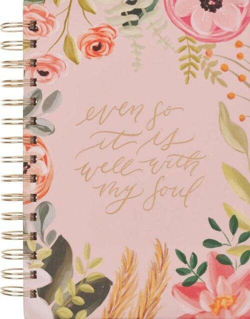 9781959982104 Even So It Is Well With My Soul Pink Floral Journal