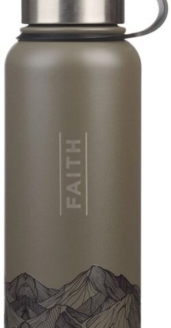 1220000720534 Faith Stainless Steel Water Bottle Matthew 17:20