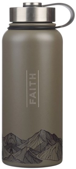 1220000720534 Faith Stainless Steel Water Bottle Matthew 17:20