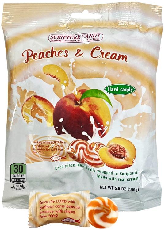 641520044954 Peaches And Cream Hard Candy Bag 25 Pieces