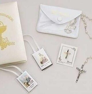 089945122794 Girl Communion Faux Mother Of Pearl