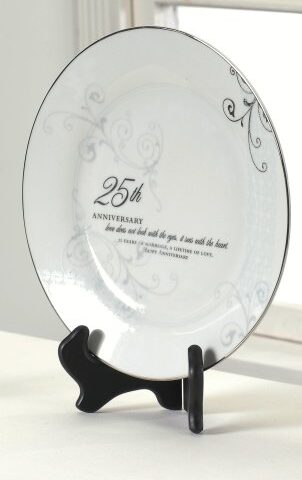 089945409055 25th Anniversary Plate With Stand