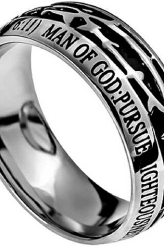 103311661189 Crown Of Thorns Man Of God (Size 8 Ring)