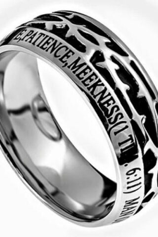 103311661196 Crown Of Thorns Man Of God (Size 9 Ring)
